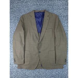 Kroon‎ Sport Coat Mens 46L Brown Good 100% Wool Bono 2 Two Button Blazer